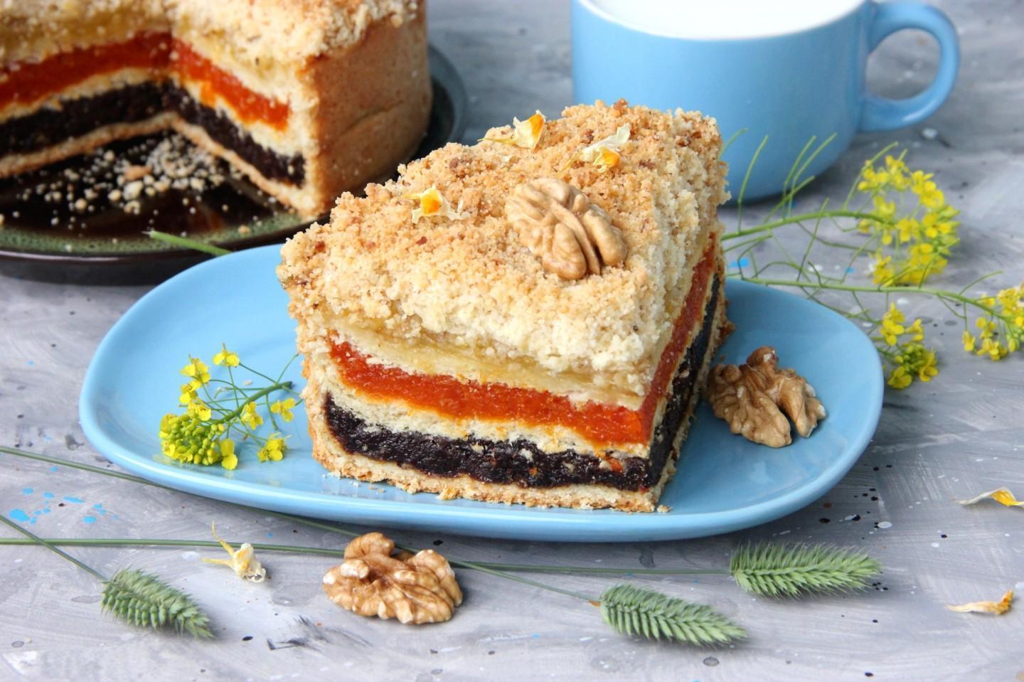 Apricot and Prune Shortbread Pie