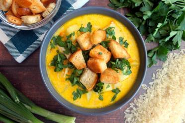 Cheesy Chicken Potato Soup with Rice