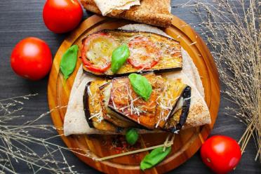 Baked Italian Eggplant with Herbs and Cheese