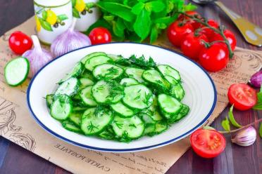 Summery Cucumber-Garlic Salad