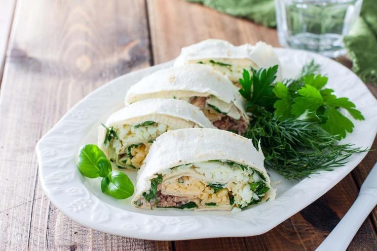 Spinach & Saury Lavash Roll