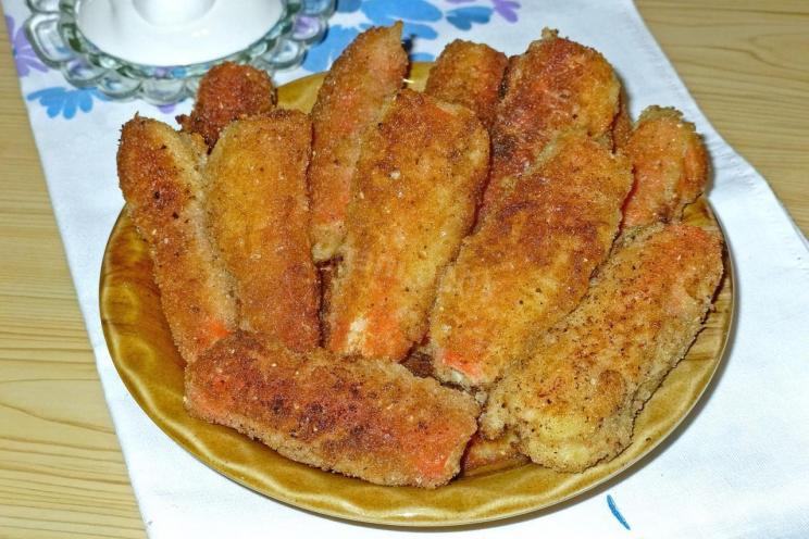 Cheesy Fried Crab Sticks