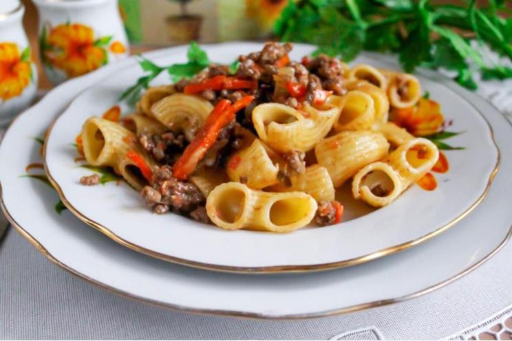 Minced Meat Pasta Skillet