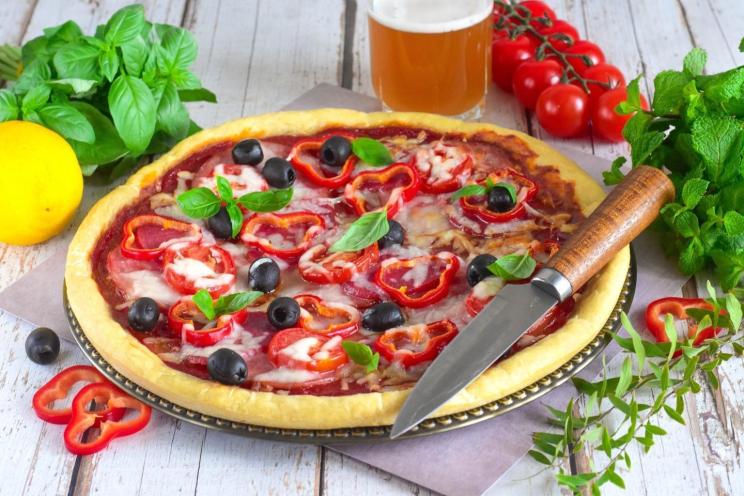 Beer-Infused Thin Crust Pizza Beer-Infused Thin Crust Pizza