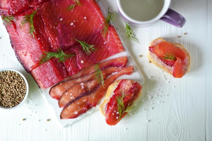 Beet-Cured Salmon Gravlax Delight