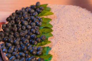 Healthy Date and Blueberry Cake (No Flour, No Sugar)