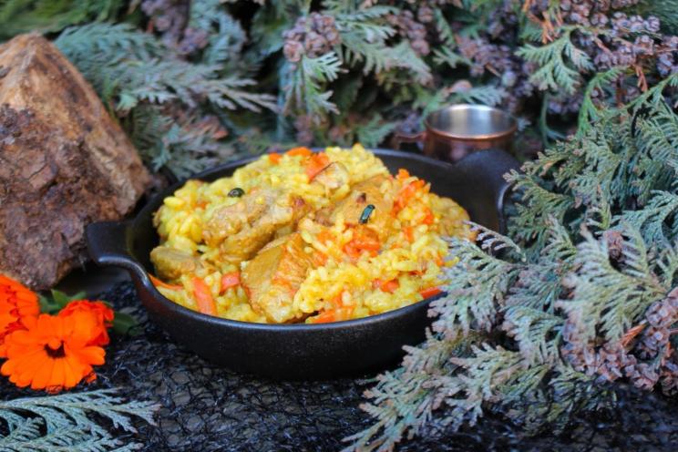Smoky Fire-Cooked Pork Pilaf
