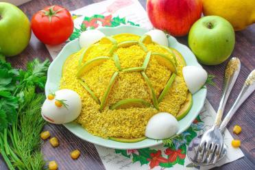 Holiday Turtle Salad with Mushrooms