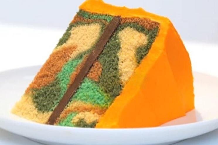 Military-Themed Surprise Cake