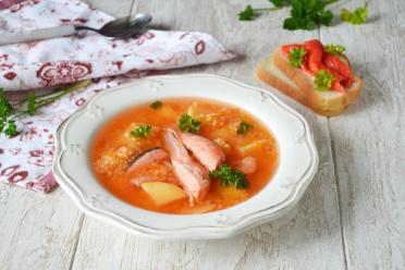 Salmon Belly Millet Soup