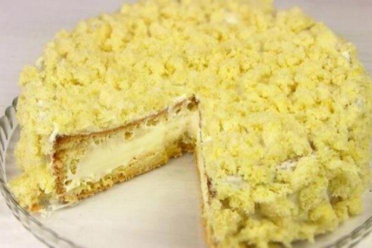 Fluffy Dandelion Sponge Cake with Light Buttercream