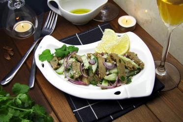 Beef & Cucumber Salad with Sesame Seeds