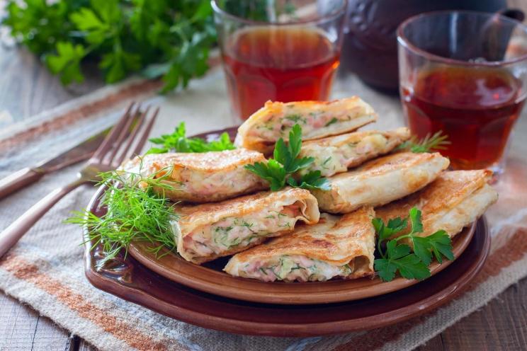 Pan-Fried Sausage and Cheese Lavash Pan-Fried Sausage and Cheese Lavash