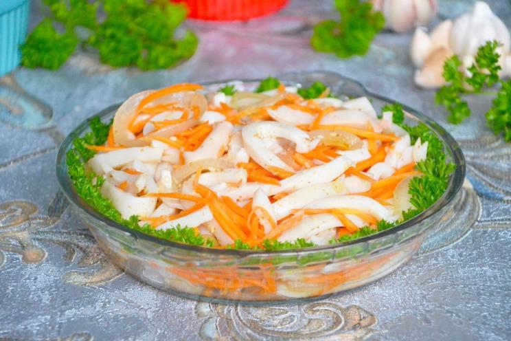 Quick & Tasty Korean Squid Salad with Carrots