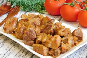 Savory Pork in Onion Soy Gravy