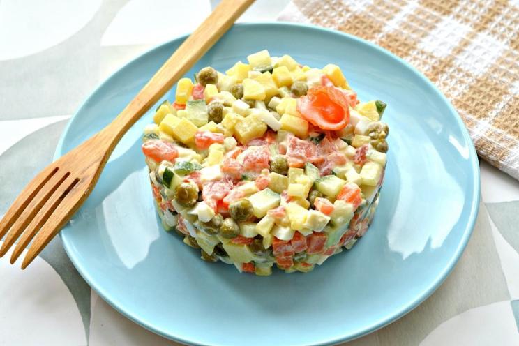 Salmon & Cucumber Olivier Salad