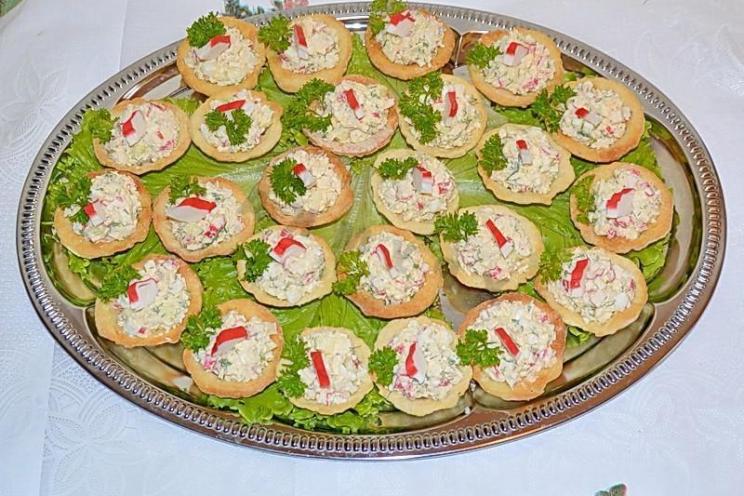 Crab Stick Stuffed Tartlets