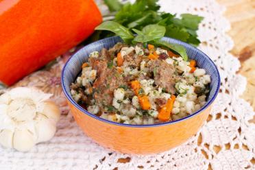 Hearty Barley Stew with Meat and Veggies