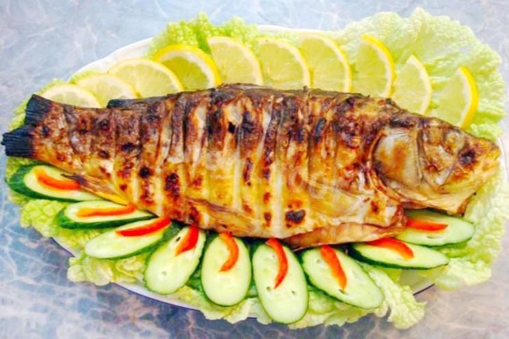 Grilled Lemon-Stuffed Carp