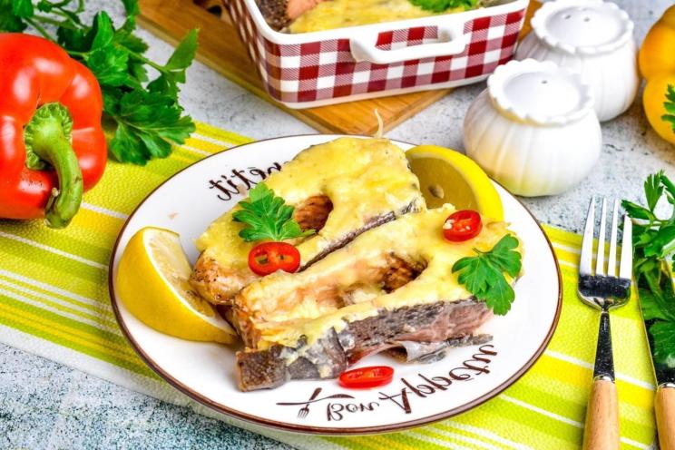 Cheesy Baked Pink Salmon