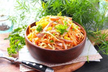 Sausage, Cheese, and Corn Salad