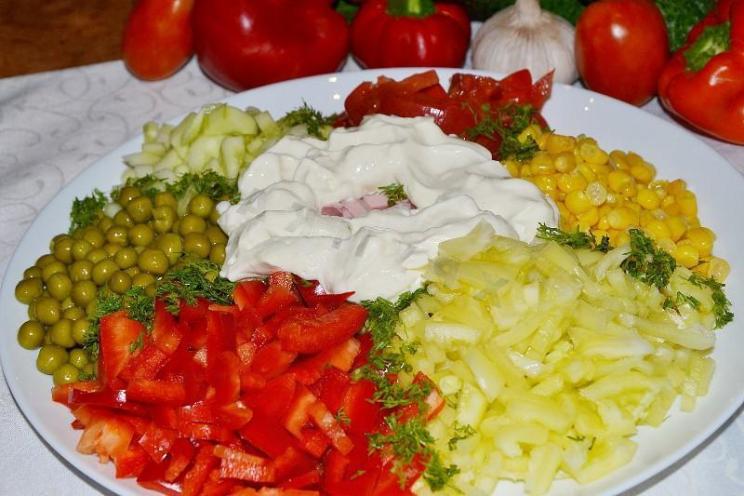 Colorful Sausage & Veggie Salad