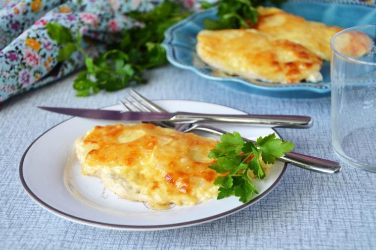 Pineapple & Cheese Chicken Chops