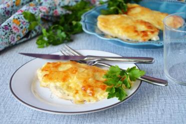 Pineapple & Cheese Chicken Chops