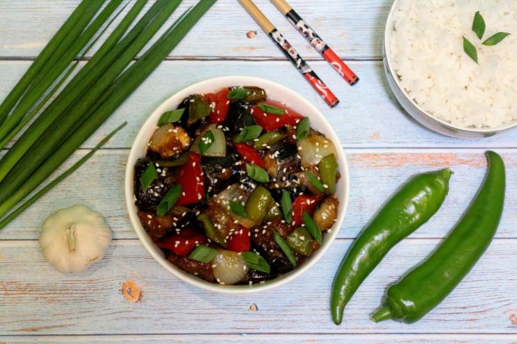 Vibrant Chinese Eggplant Stir-Fry