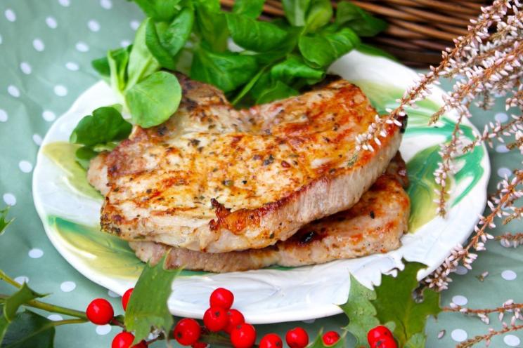 Grilled Bone-In Pork Loin