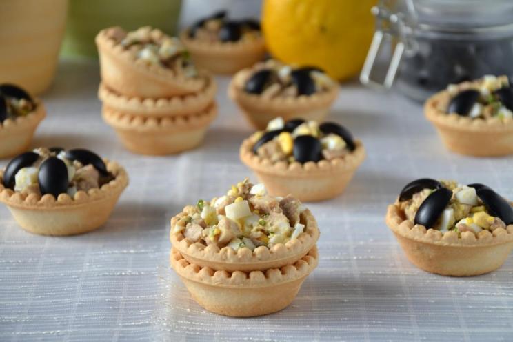 Cod Liver and Egg Tartlets