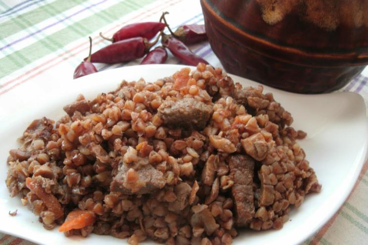 Hearty Buckwheat Pot with Meat and Mushrooms