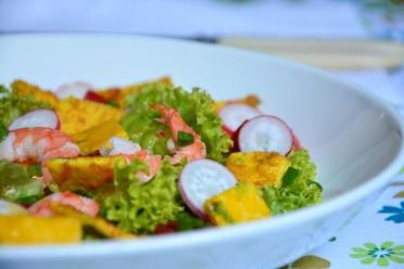 Shrimp and Omelette Salad