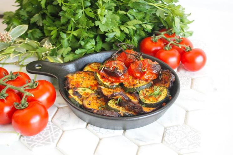 Oven-Baked Eggplants and Zucchini