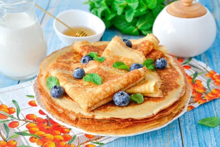 Deliciously Thin Whey Pancakes with Crispy Holes