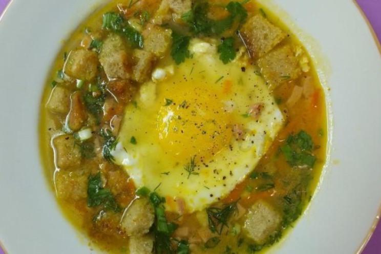 Hearty Ham & Egg Cream Soup