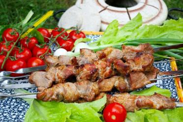 Juicy Pork Shashlik in Tandoor