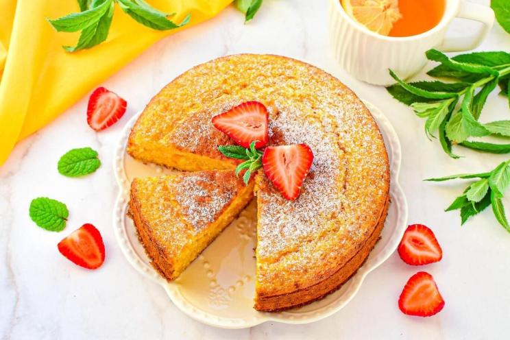Pumpkin Kefir Semolina Cake