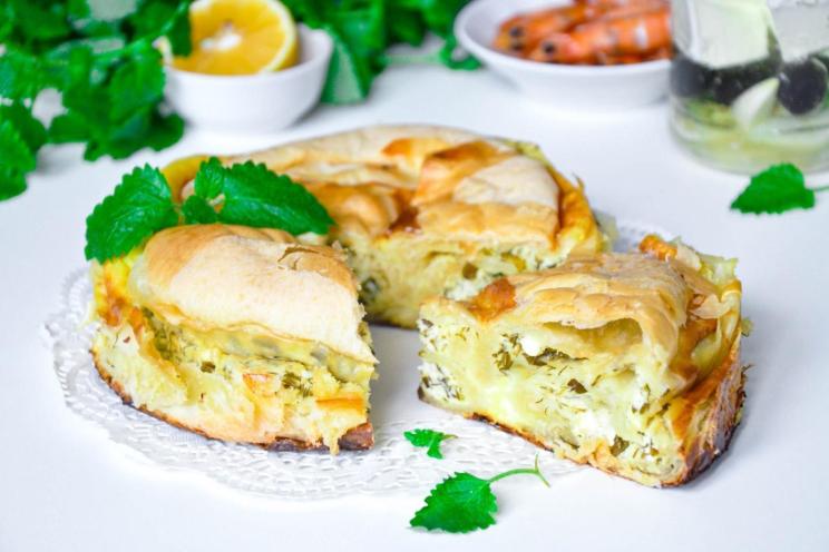 Easy Layered Cheese and Herb Pie