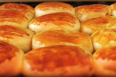 Fluffy Yeast Dough Pies with Apples and Pumpkin