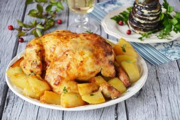 Roast Chicken with Crispy Skin and Potatoes