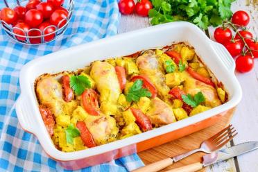 Baked Chicken and Zucchini Casserole