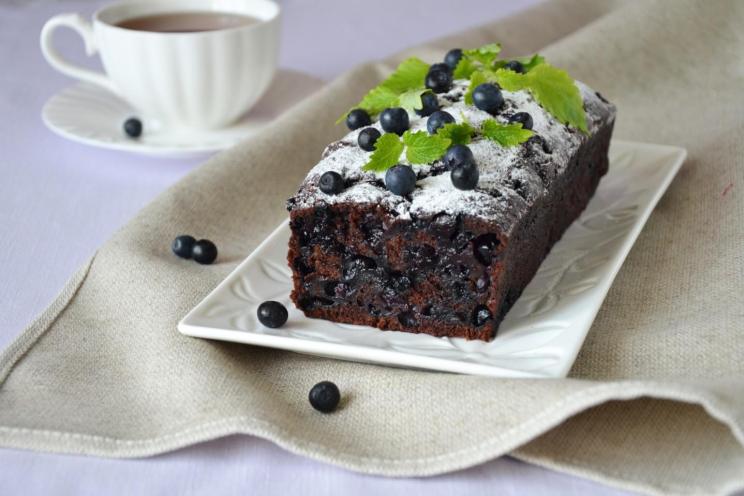 Blueberry Chocolate Cupcakes with a Hint of Cognac