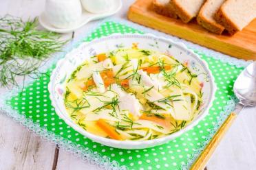 Chicken Noodle & Egg Soup