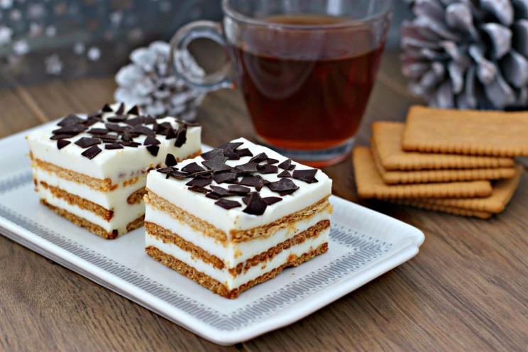 No-Bake Curd Cake with Gelatin Cookies No-Bake Curd Cake with Gelatin Cookies