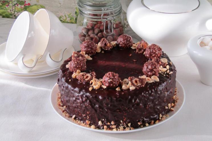 Homemade Ferrero Rocher Cake