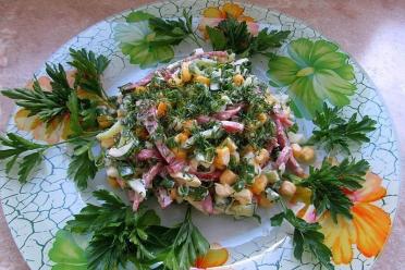 Quick Sausage, Cucumber, and Egg Salad