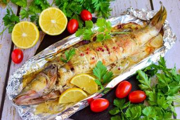 Oven-Baked Pike Perch in Sour Cream