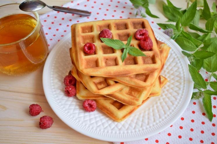 Quick and Tender Kefir Viennese Waffles