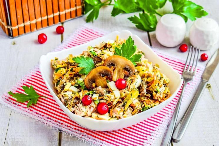 Delicious Chicken Mushroom Carrot Salad Delicious Chicken Mushroom Carrot Salad